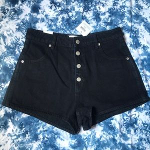 Rolla’s Black High Waisted Denim Shorts